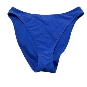 Abercrombie & Fitch Blue Ribbed Bikini Bottoms size Medium